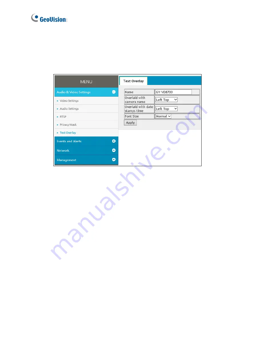 GeoVision 84-VD870000-001U User Manual Download Page 50