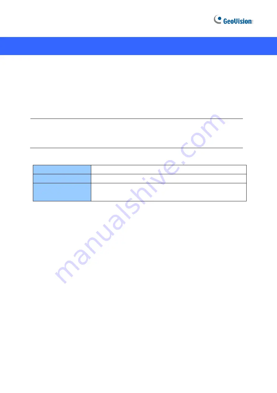 GeoVision GV-EFER3700-W Quick Start Manual Download Page 43