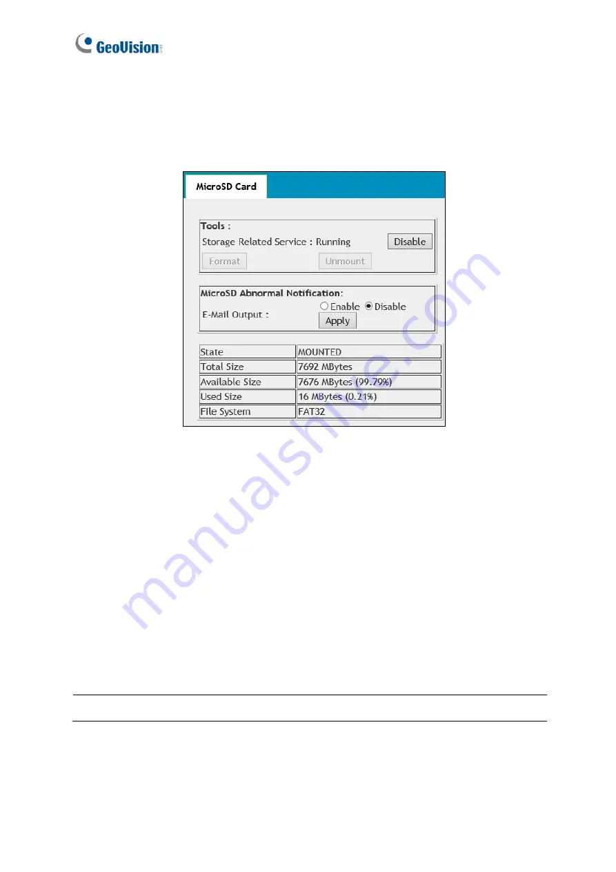 GeoVision GV-FD8700-FR User Manual Download Page 68