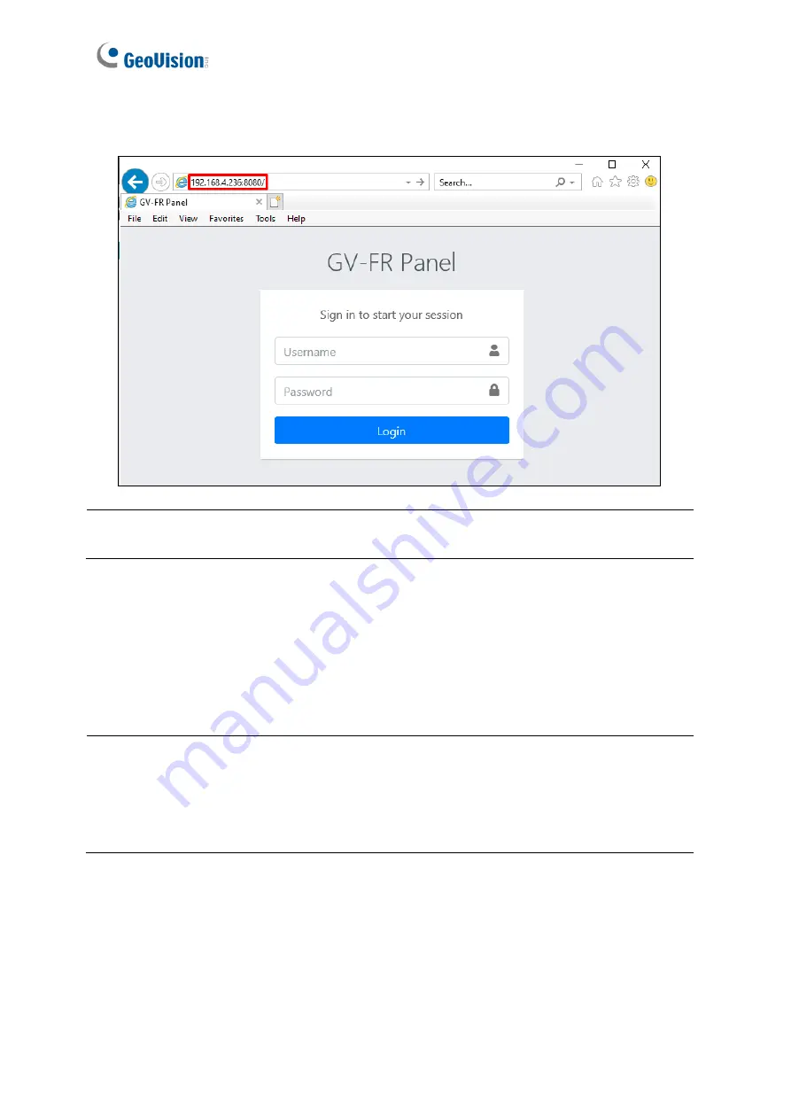 GeoVision GV-FR User Manual Download Page 19