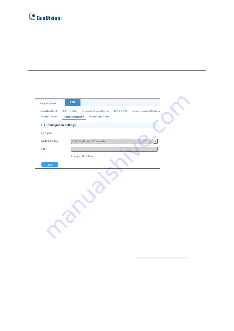 GeoVision GV-IP LPR-DL User Manual Download Page 84