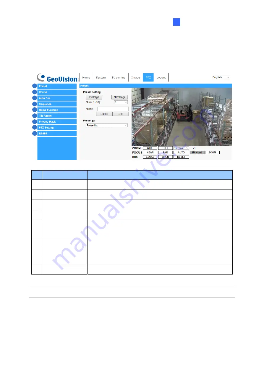 GeoVision GV-IP Speed Dome Quick Start Manual Download Page 19