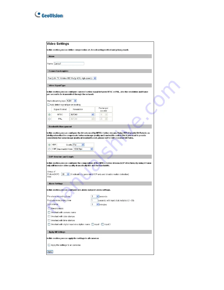 GeoVision GV-VS12 User Manual Download Page 38