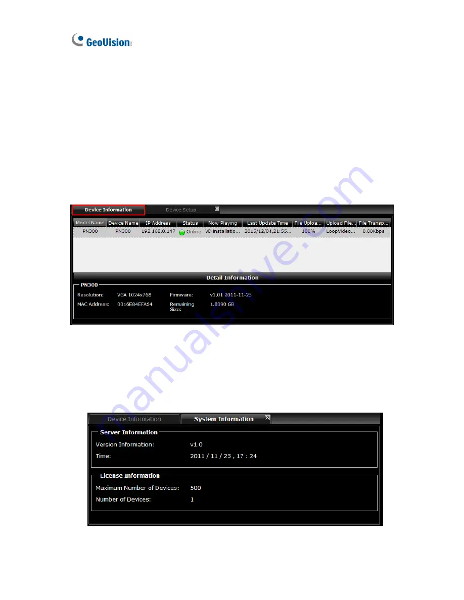 GeoVision SQP110 Series User Manual Download Page 80