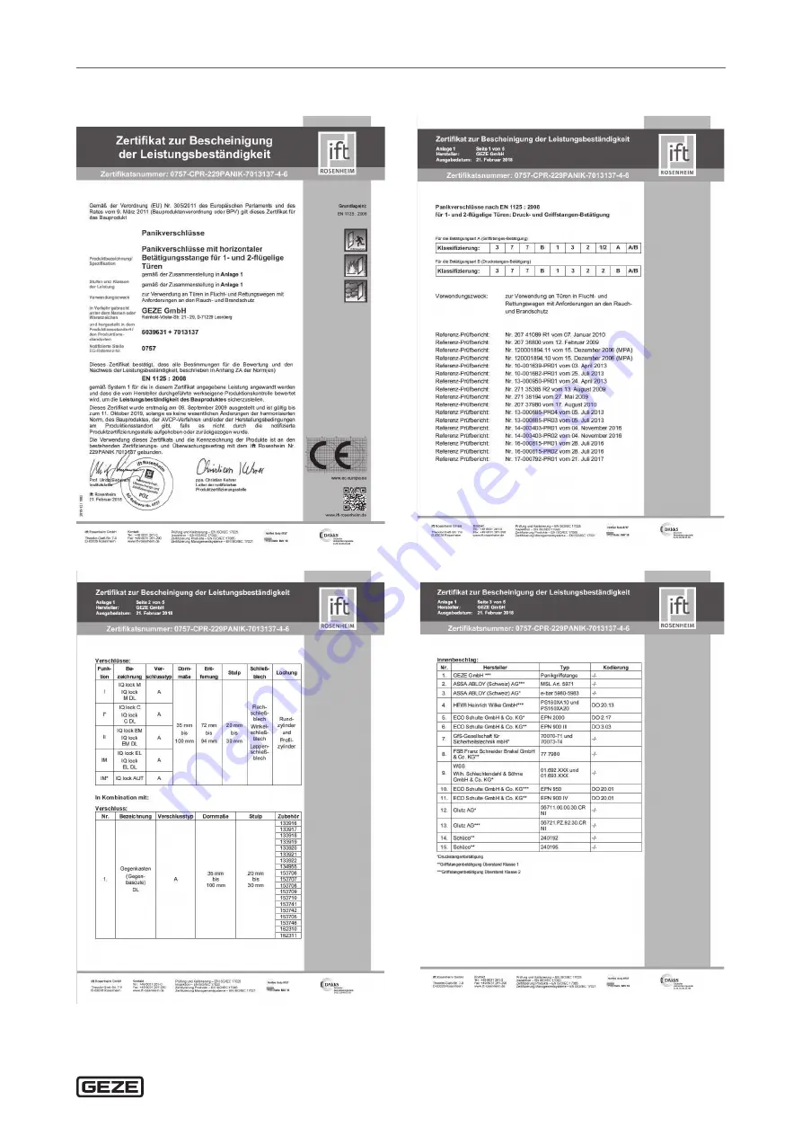 GEZE IQ lock AUT Commissioning And Connection Instructions Download Page 65