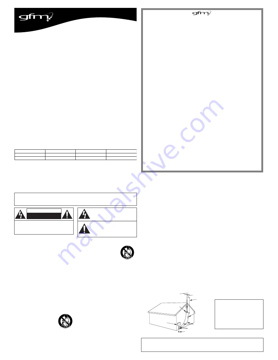 gfm MJ413TG, MJ419TG Скачать руководство пользователя страница 1