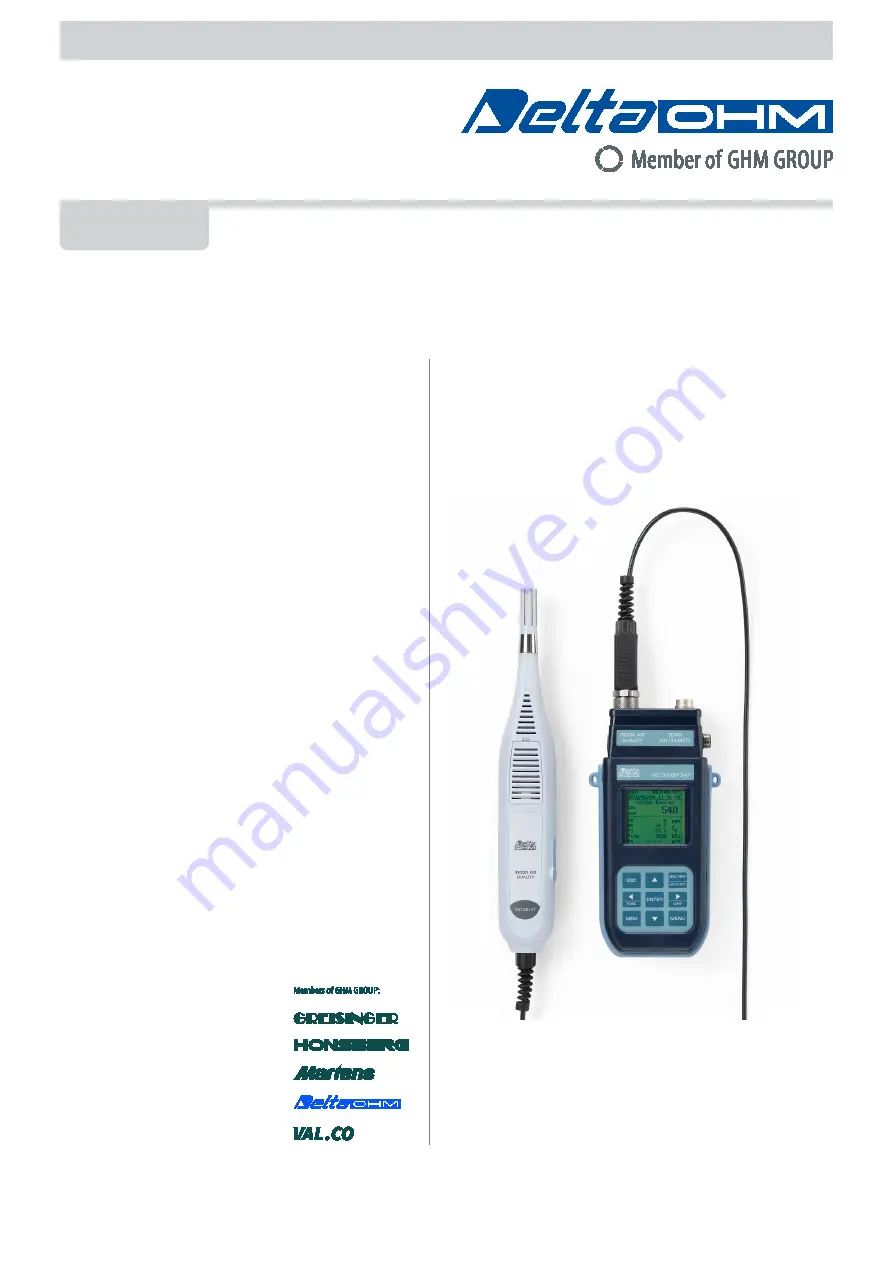 GHM DeltaOHM HD37AB1347 Скачать руководство пользователя страница 1