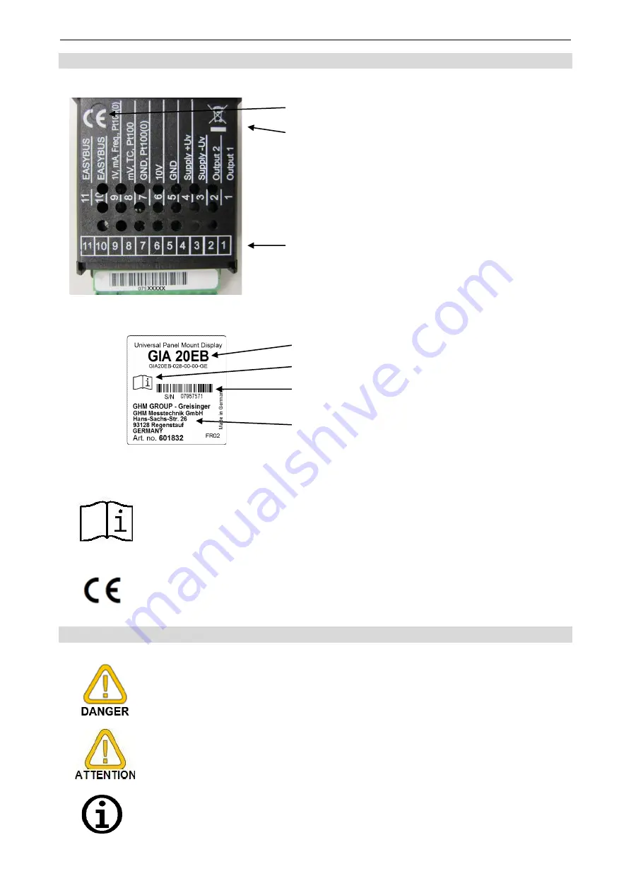 GHM GREISINGER GIA 20 EB Mounting And Operating Manual Download Page 4