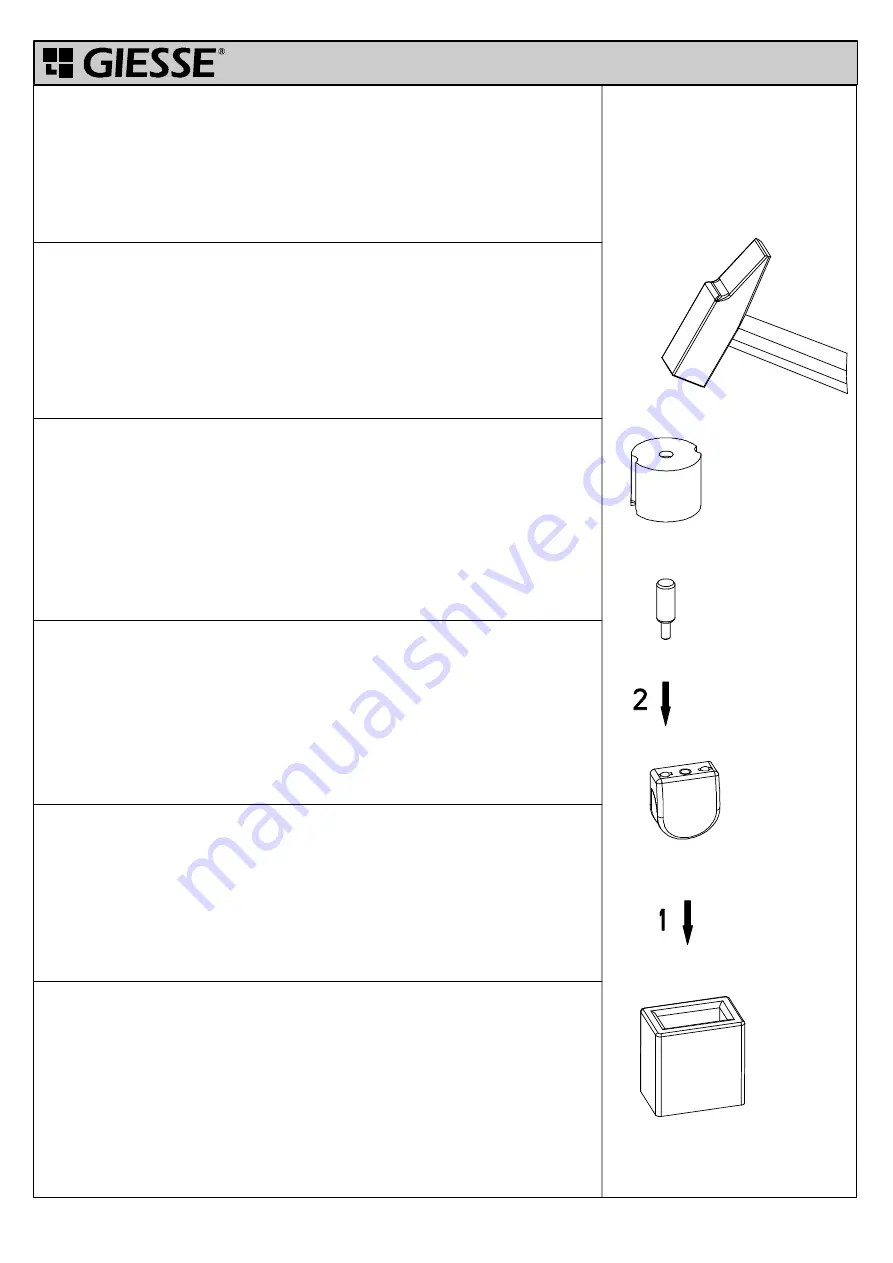 GIESSE 01160 Fitting Instructions Manual Download Page 14