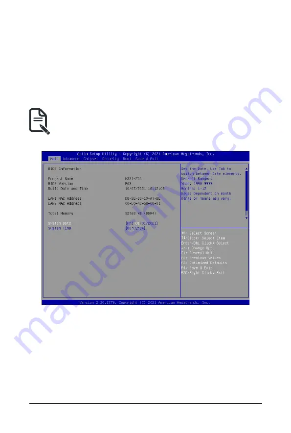 Gigabyte W331-Z00 User Manual Download Page 32