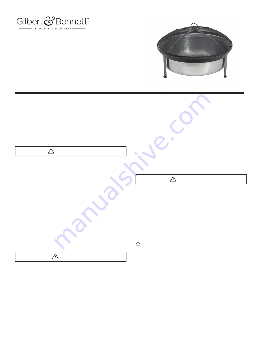 Gilbert & Bennett SH101 User Manual Download Page 1