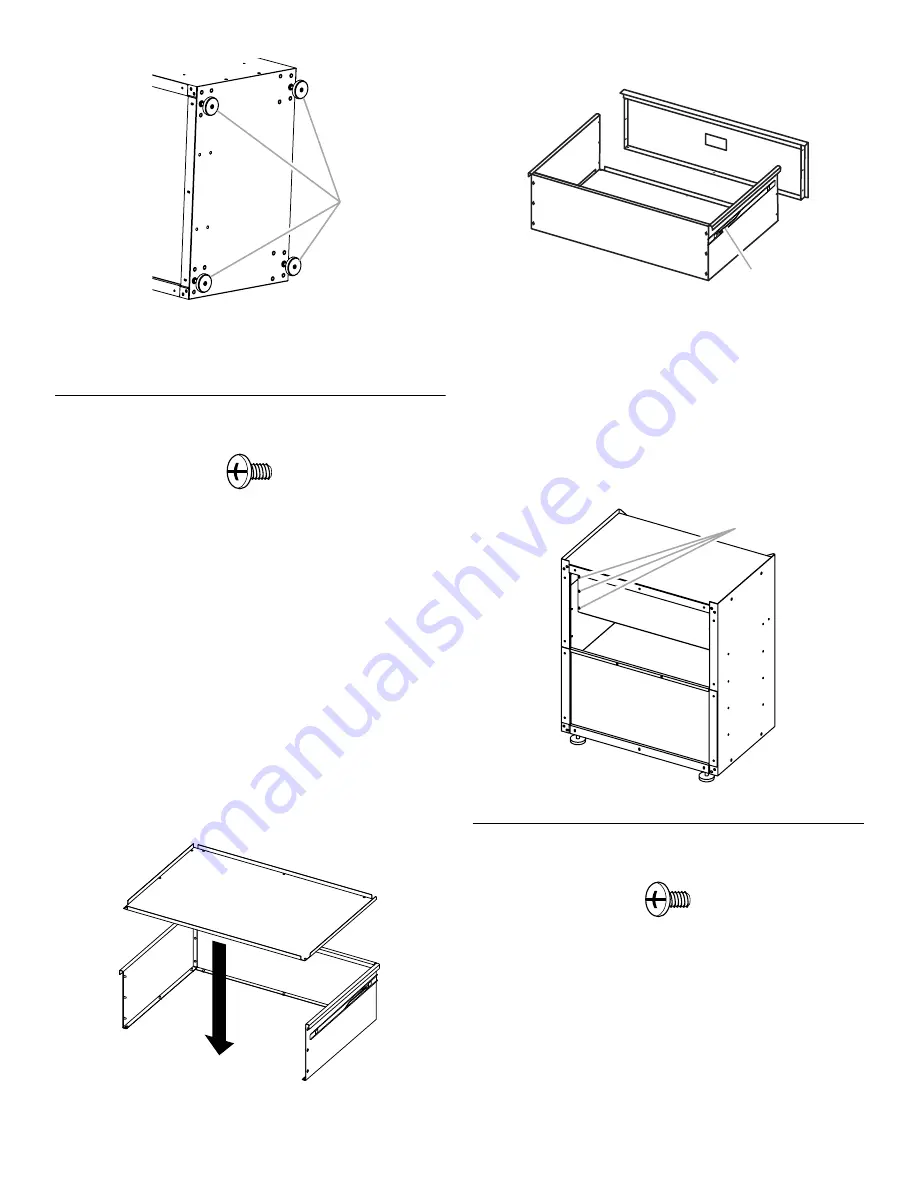 Gladiator STEEL MODULAR GEARBOX CABINET Assembly Instructions Manual Download Page 4