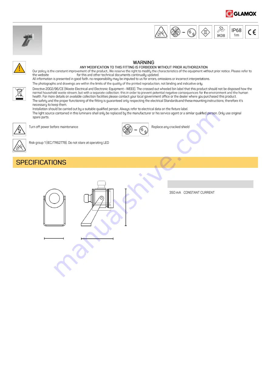 Glamox O13-55 Quick Start Manual Download Page 1