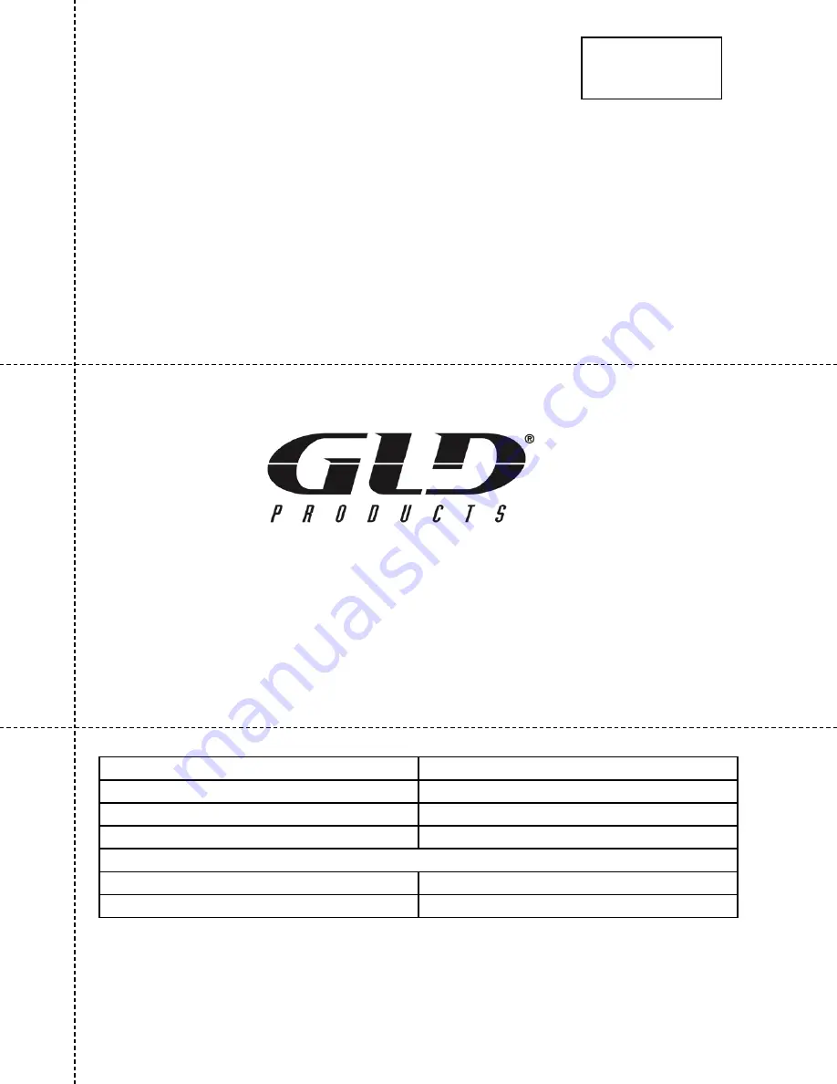 GLD Products 64-6035 Скачать руководство пользователя страница 11