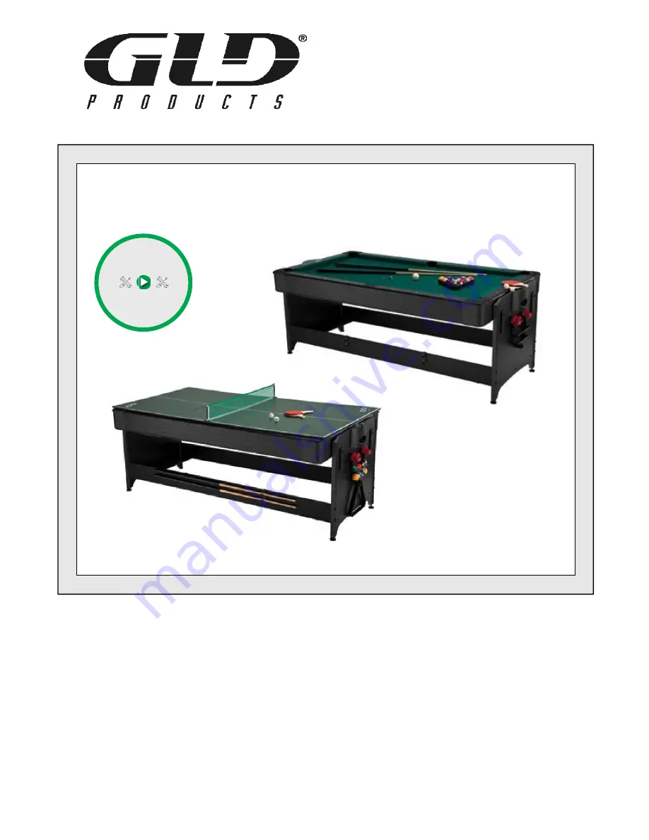 GLD Products POCKEY 3 IN 1 GAME TABLE Скачать руководство пользователя страница 1