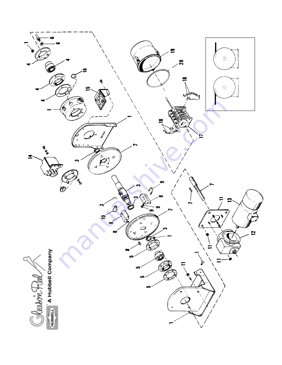 Gleason Reel Electric Cable Reel P14 Replacement Parts Download Page 1