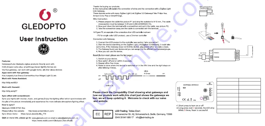 Gledopto GL-C-009P User Instructions Download Page 1