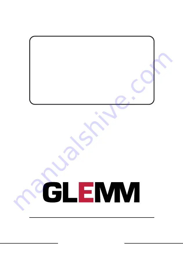 GLEMM SET 7922 Instruction Manual Download Page 1