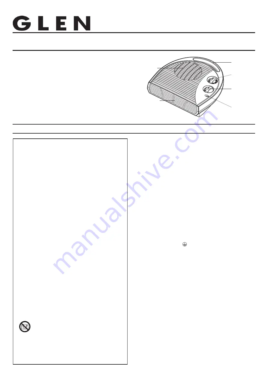 Glen GF20SN Installation And Operating Instructions Download Page 1