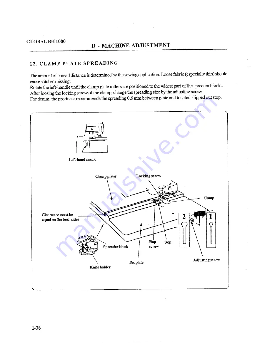 Global BH 1000 Parts And Service Manual Download Page 40