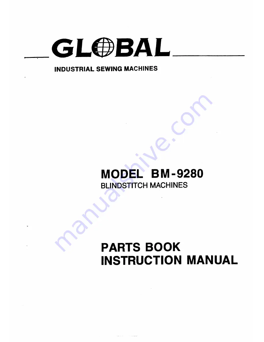 Global BM-9280 Скачать руководство пользователя страница 1