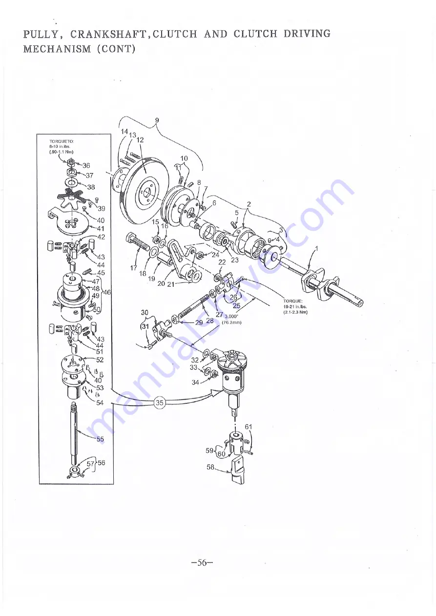 Global US 35800 Instruction & Parts Manual Download Page 62