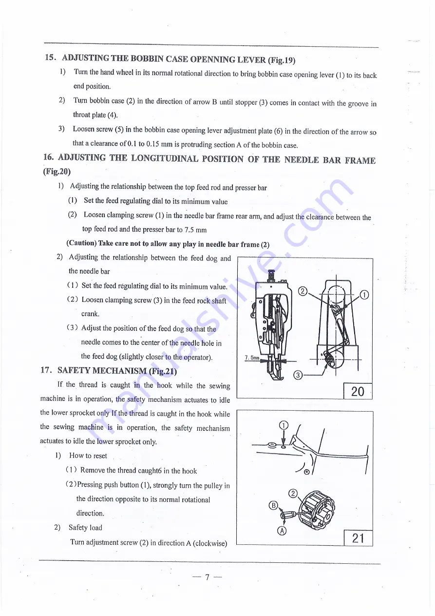 Global WF 975-LH Instruction & Parts Manual Download Page 10