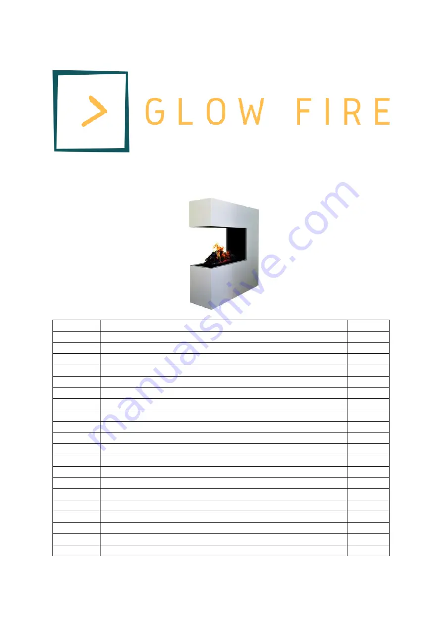 Glow Fire Schiller Скачать руководство пользователя страница 1