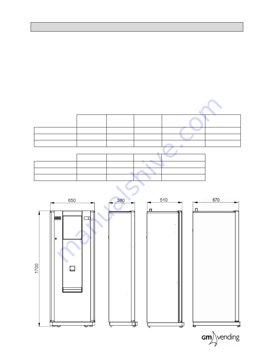 GM VENDING AVANT L 30 Instruction Manual Download Page 4