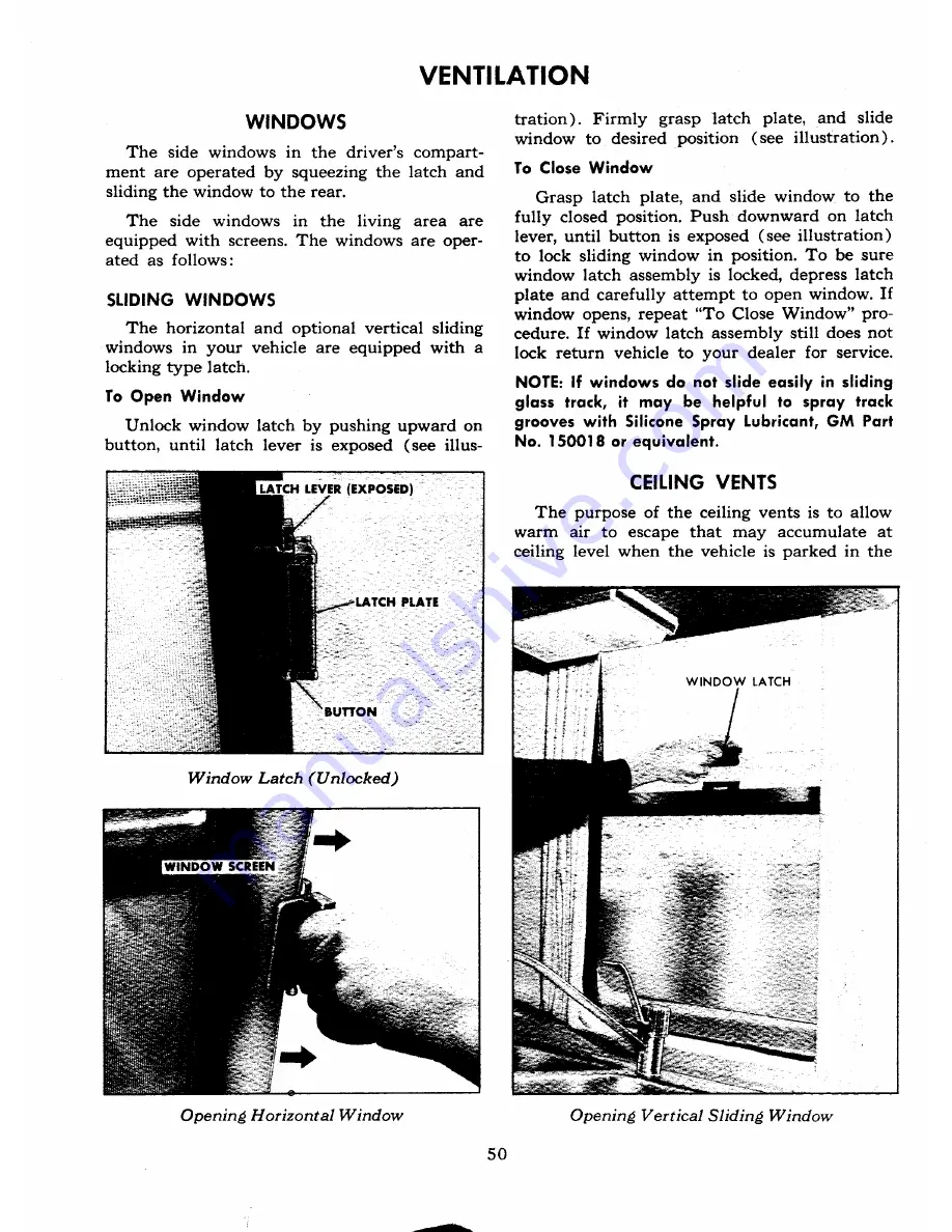 GMC 1977 motorhome Operating Manual Download Page 56