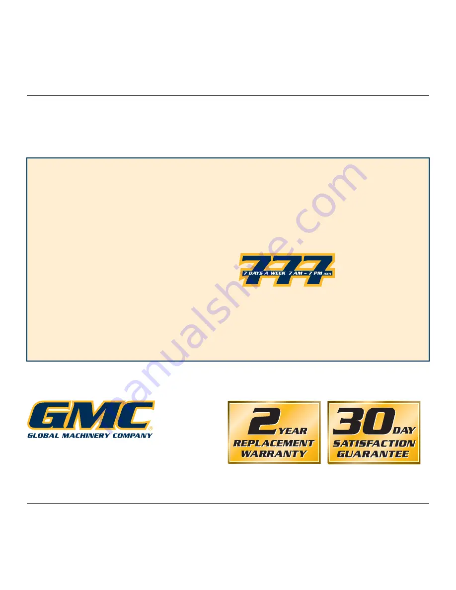 GMC BS1000 Instruction Manual Download Page 10