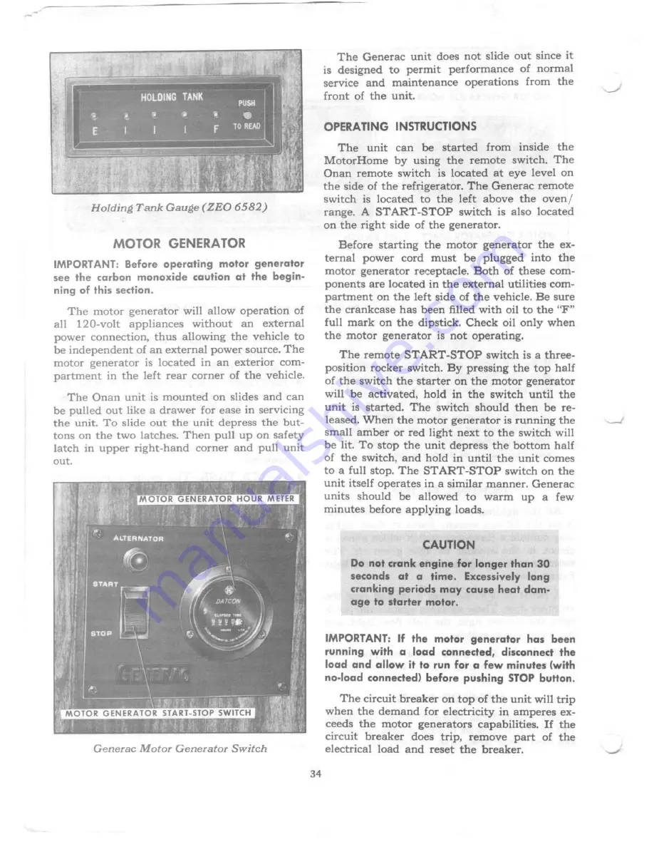 GMC Motorhome 1976 Operating Manual Download Page 40