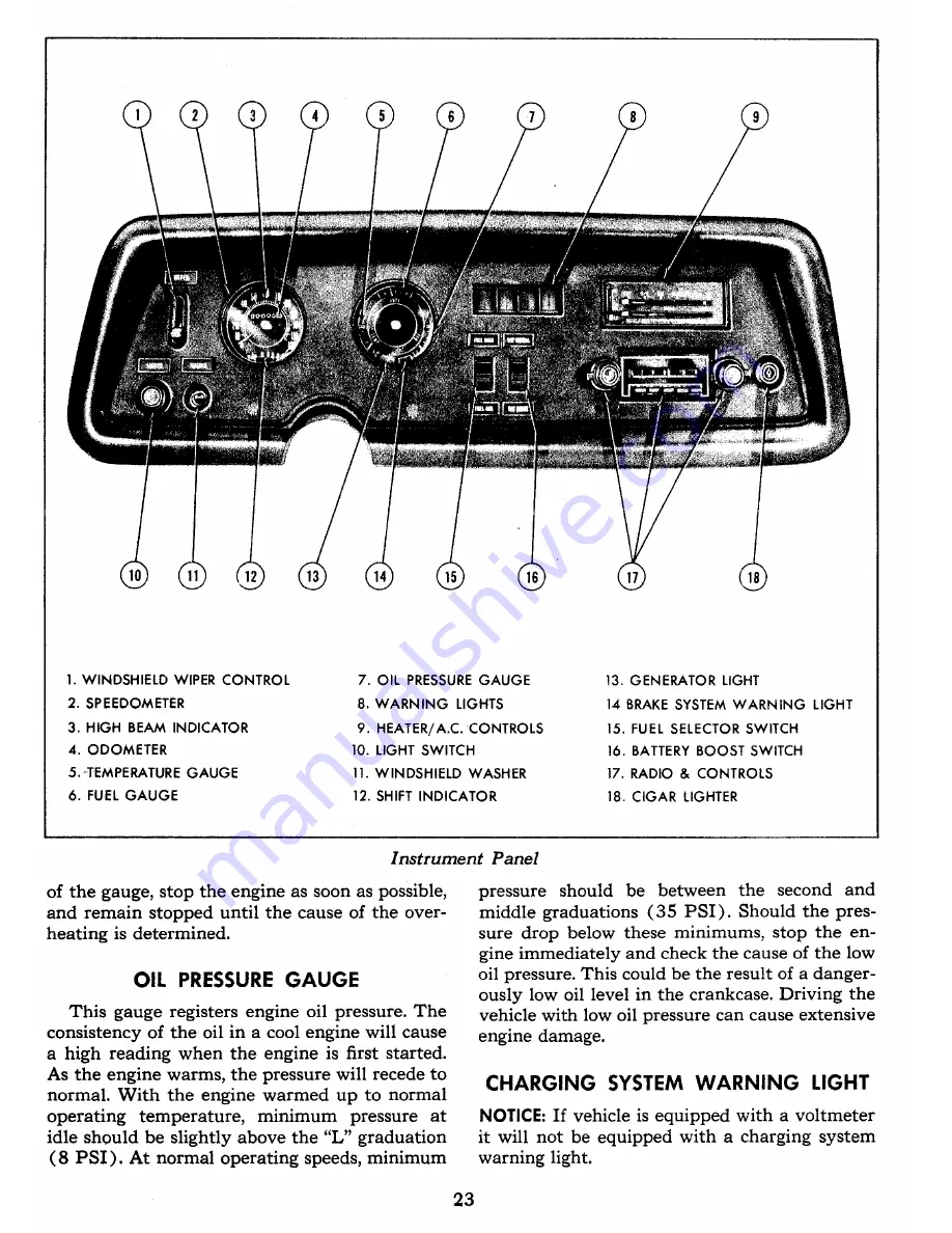 GMC MOTORHOME 1978 Operating Manual Download Page 27