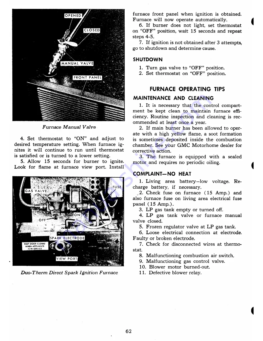 GMC MOTORHOME 1978 Operating Manual Download Page 65