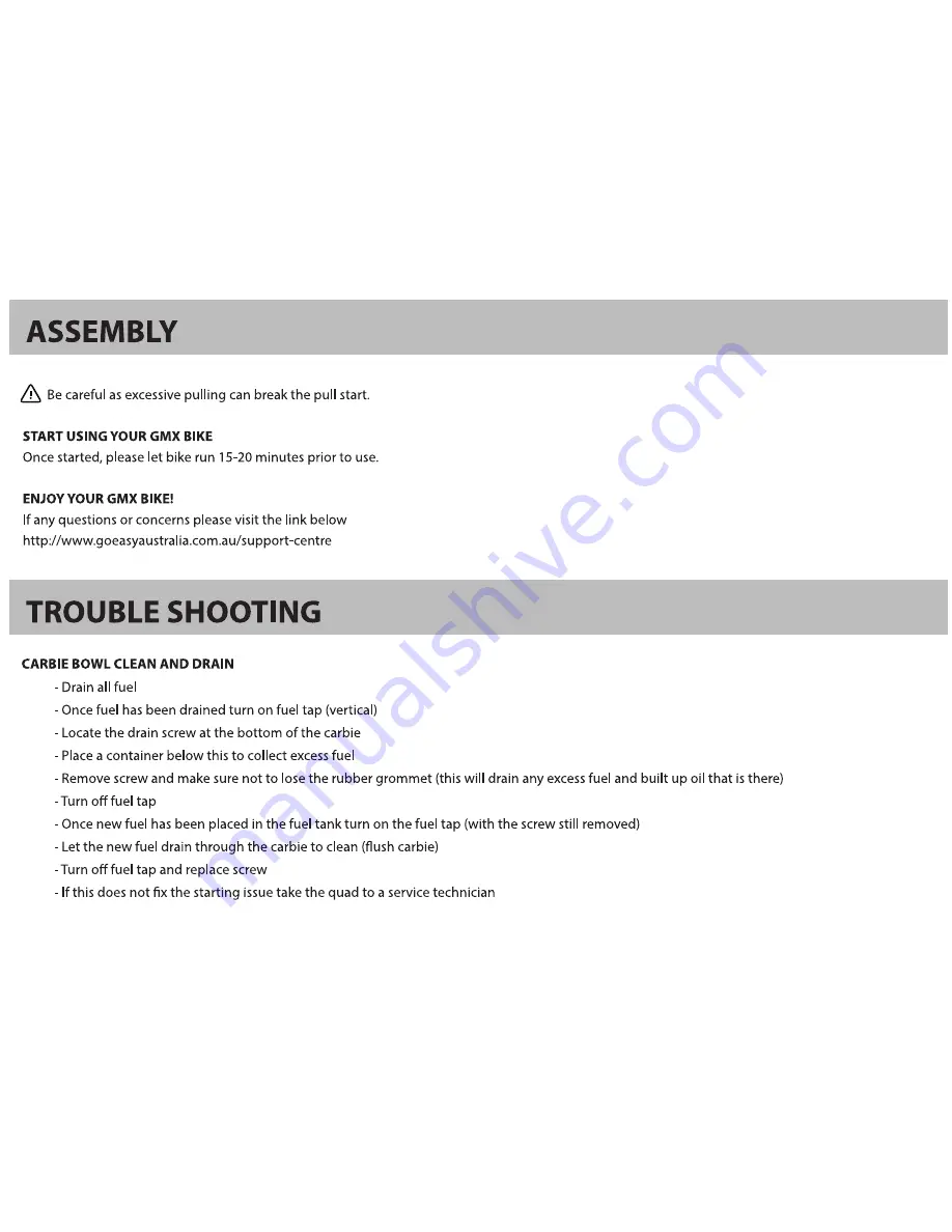 GMX YA49B 2016 Assembly Manual Download Page 15