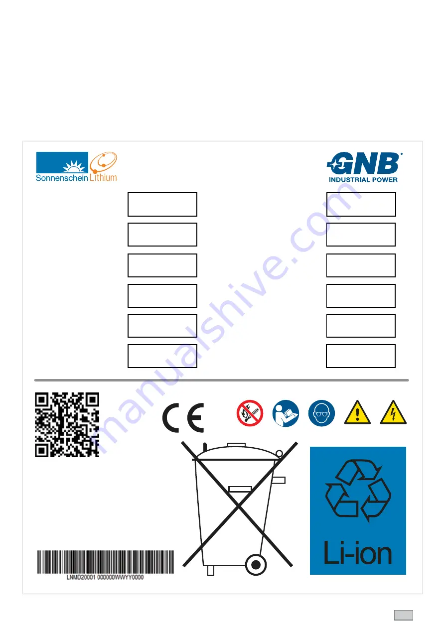 GNB Sonnenschein Operating & Installation Instructions Manual Download Page 7