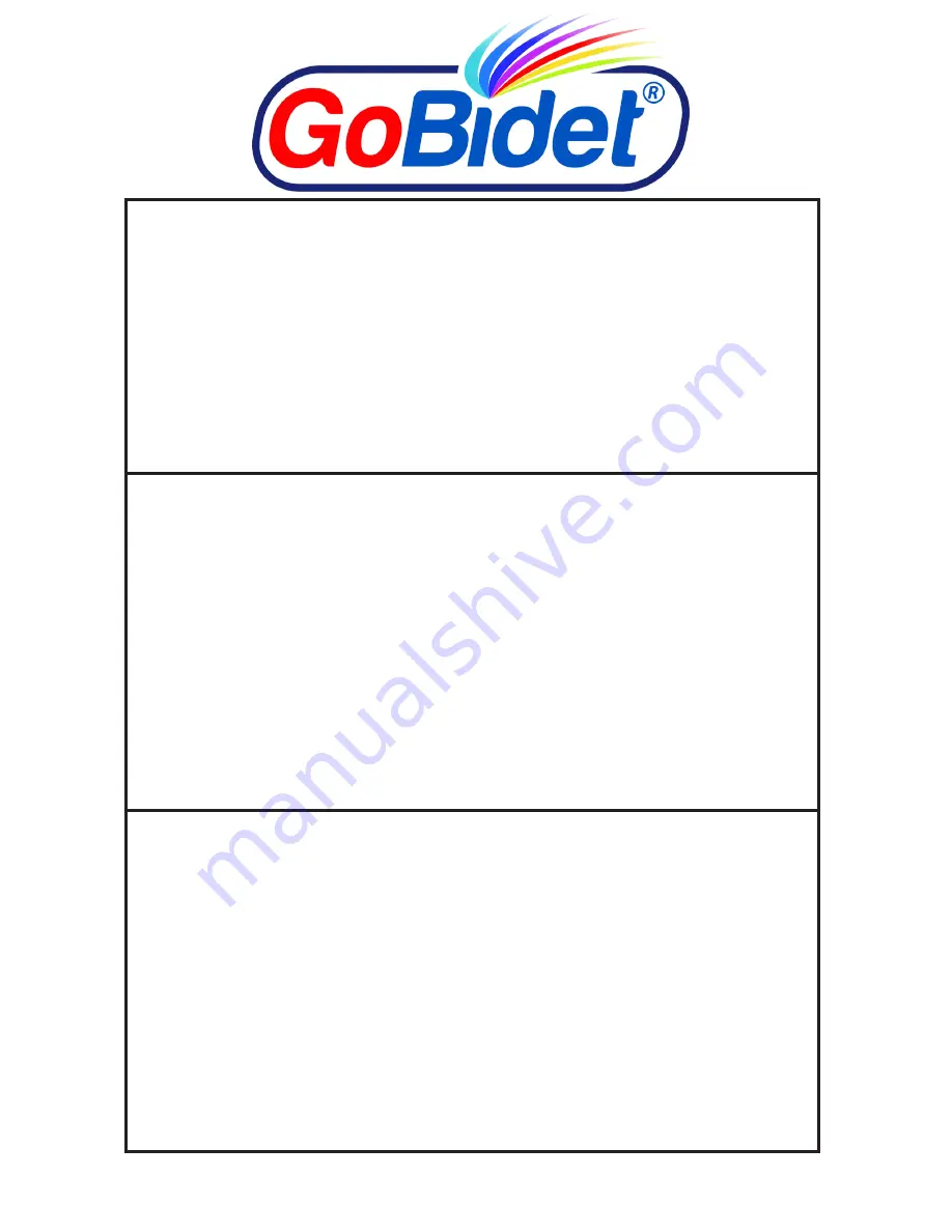 GoBidet 2003C User Manual Download Page 1