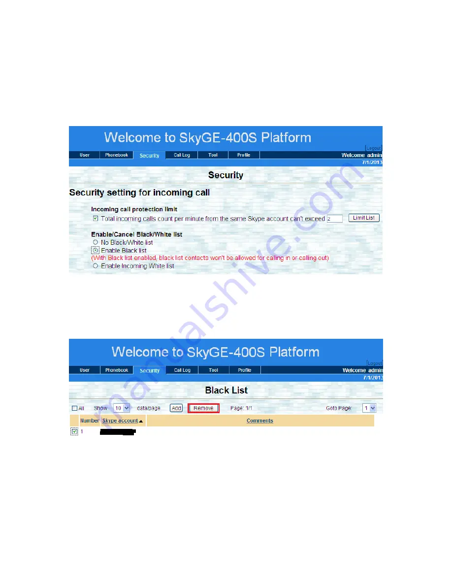 GodEngine SkyGE-400S-PCI-E User Manual Download Page 69