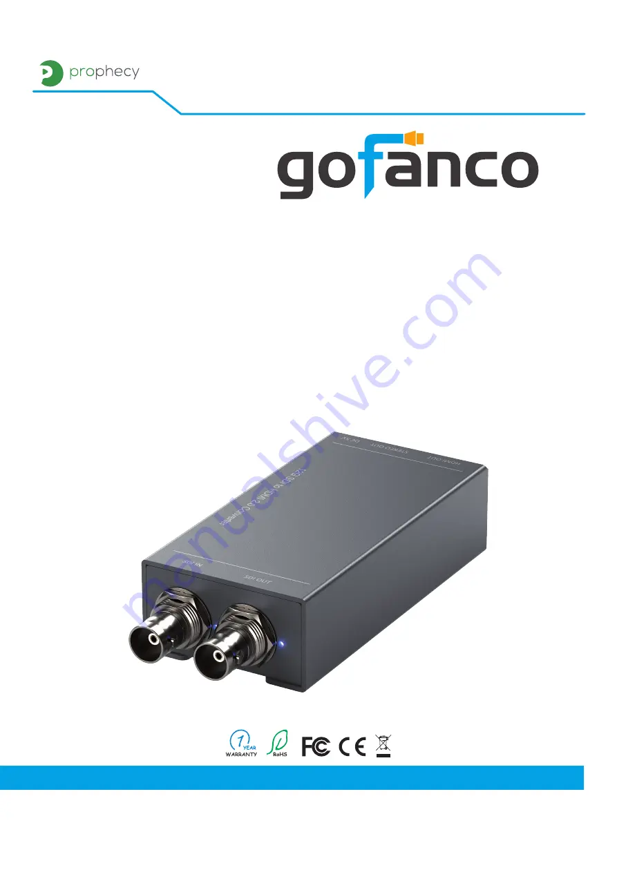 gofanco PRO-SDIHD2 User Manual Download Page 1