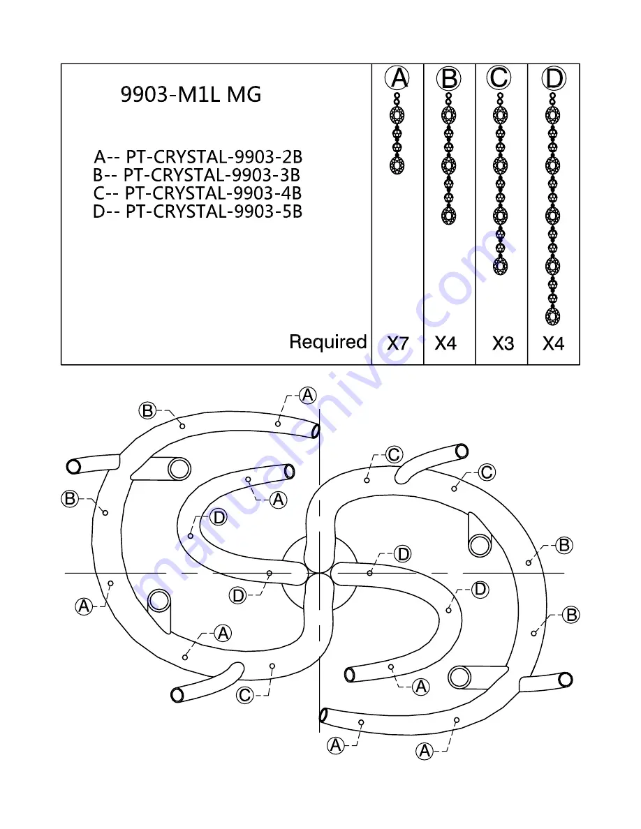 Golden AUTUMN TWILIGHT 9903-M1L MG Installation Instructions Download Page 3