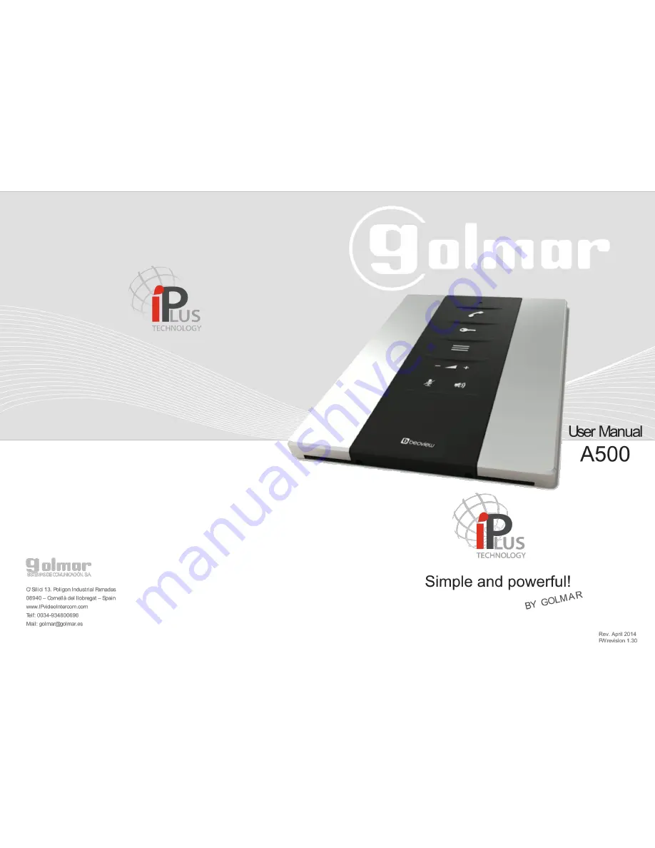 golmar A500 User Manual Download Page 1