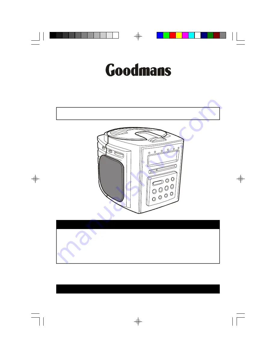 Goodmans GCDR1940 Instruction Manual Download Page 1