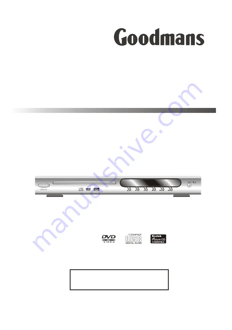 Goodmans gdvd150 Instruction Manual Download Page 1