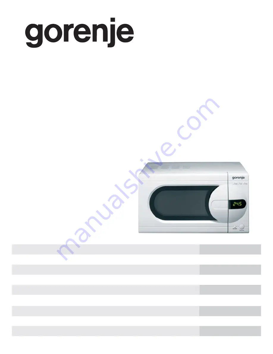 Gorenje CMO-200 DGW Instruction Manuals Download Page 1