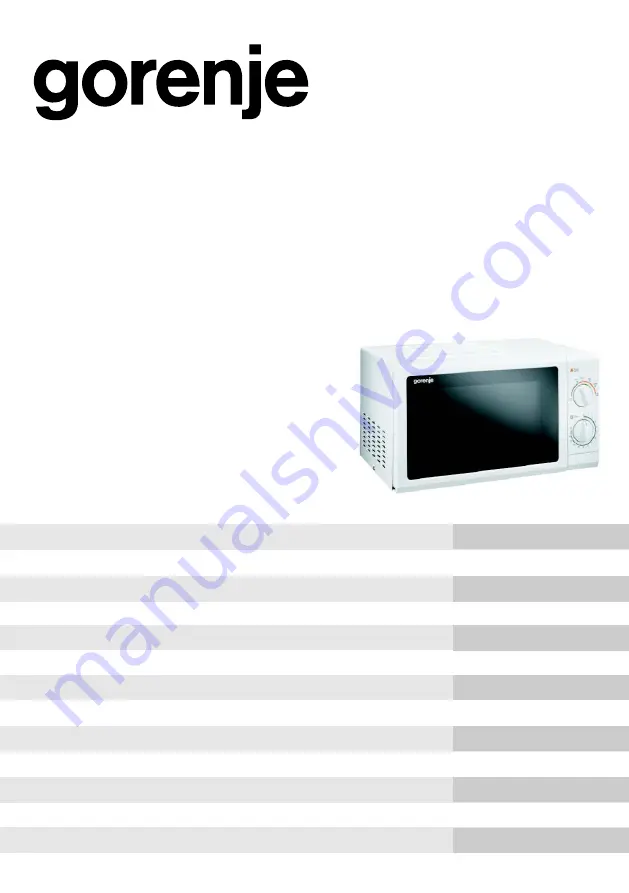 Gorenje MO 17 MS Instruction Manual Download Page 1