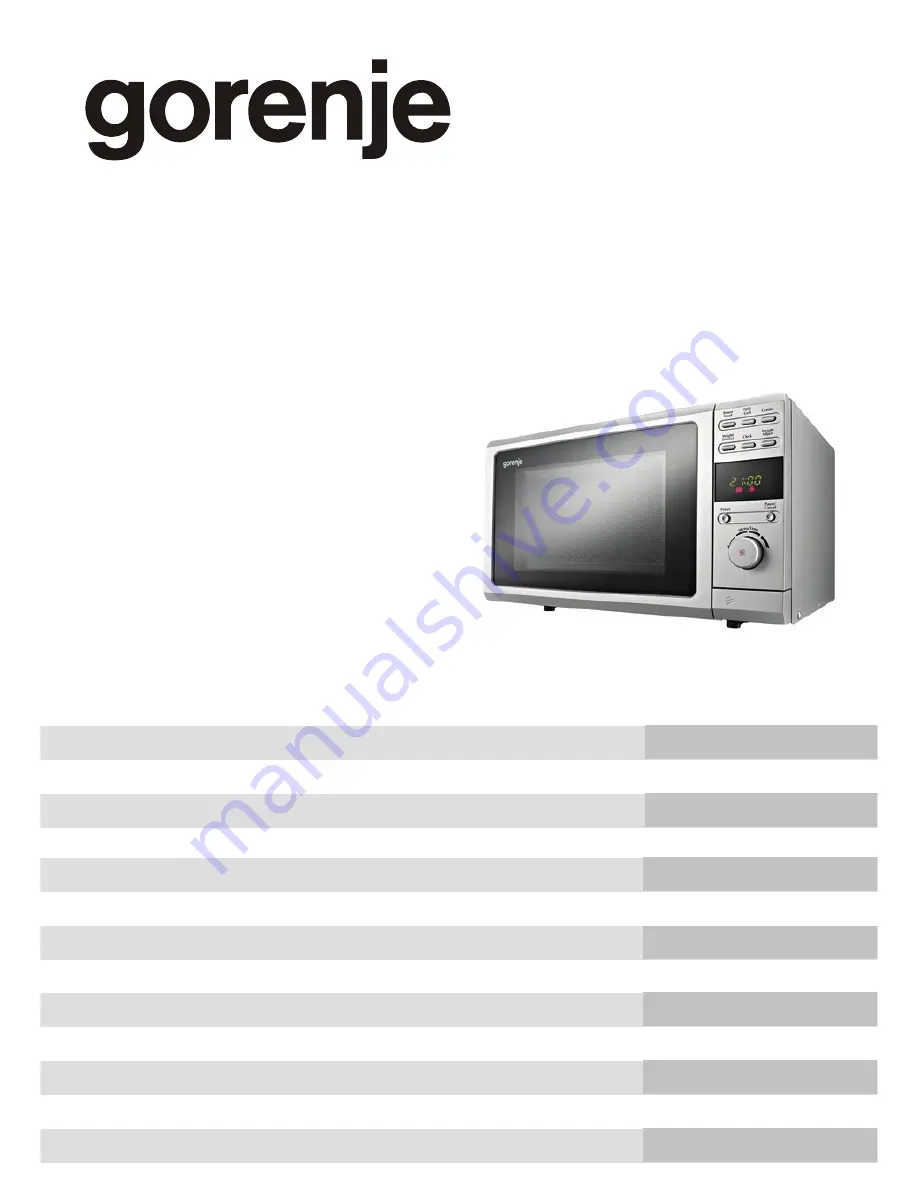 Gorenje MO 20 DGS Instruction Manual Download Page 1