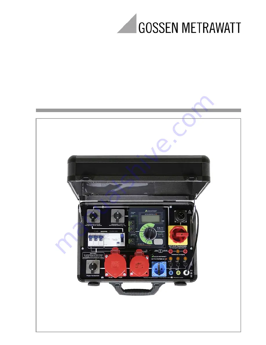 Gossen MetraWatt METRATESTER 5+ Operating Instructions Manual Download Page 1