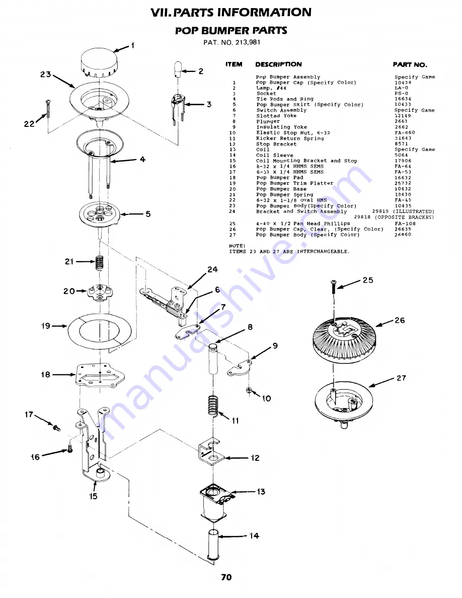 Gottlieb Barb Wire Instruction Manual Download Page 62