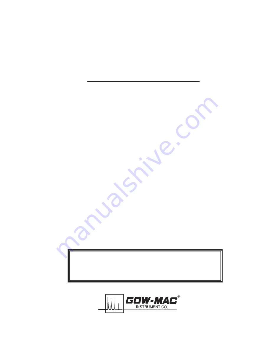 Gow-Mac 580 series Operating Manual Download Page 1