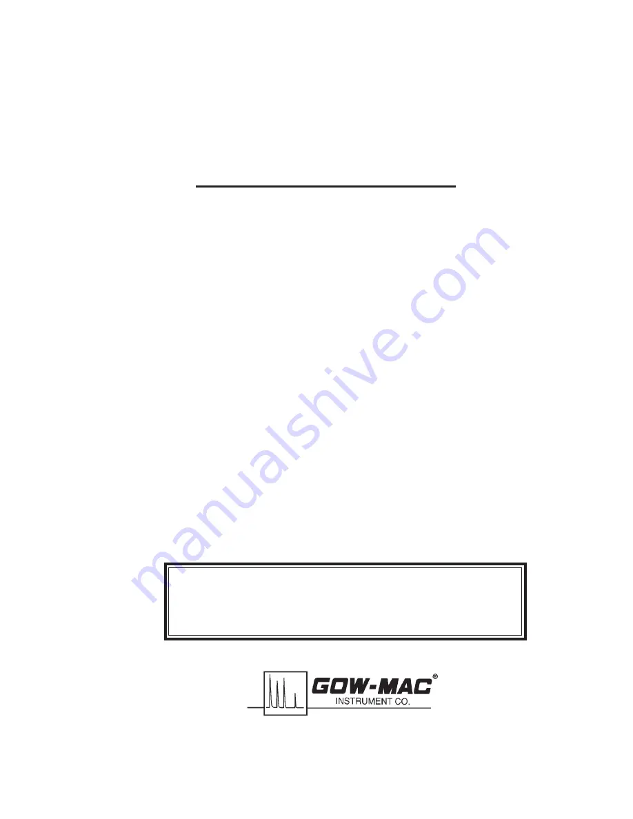 Gow-Mac 5900 Series Operating Manual Download Page 1